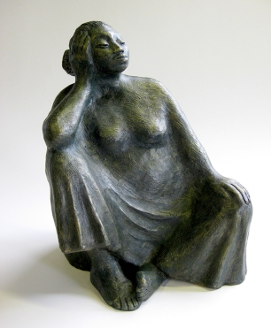 ceramic of sitting woman