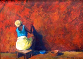 Painting The Red Wall (sold)