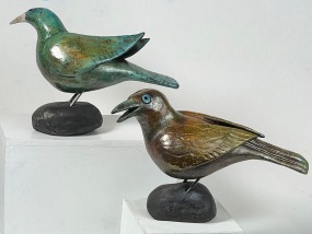 Two Raku birds (sold)
